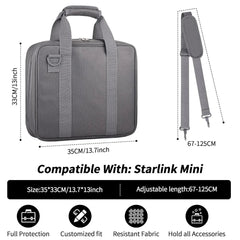 Compact Travel Case for Starlink Mini – Fits Dish & Accessories - T-Launch