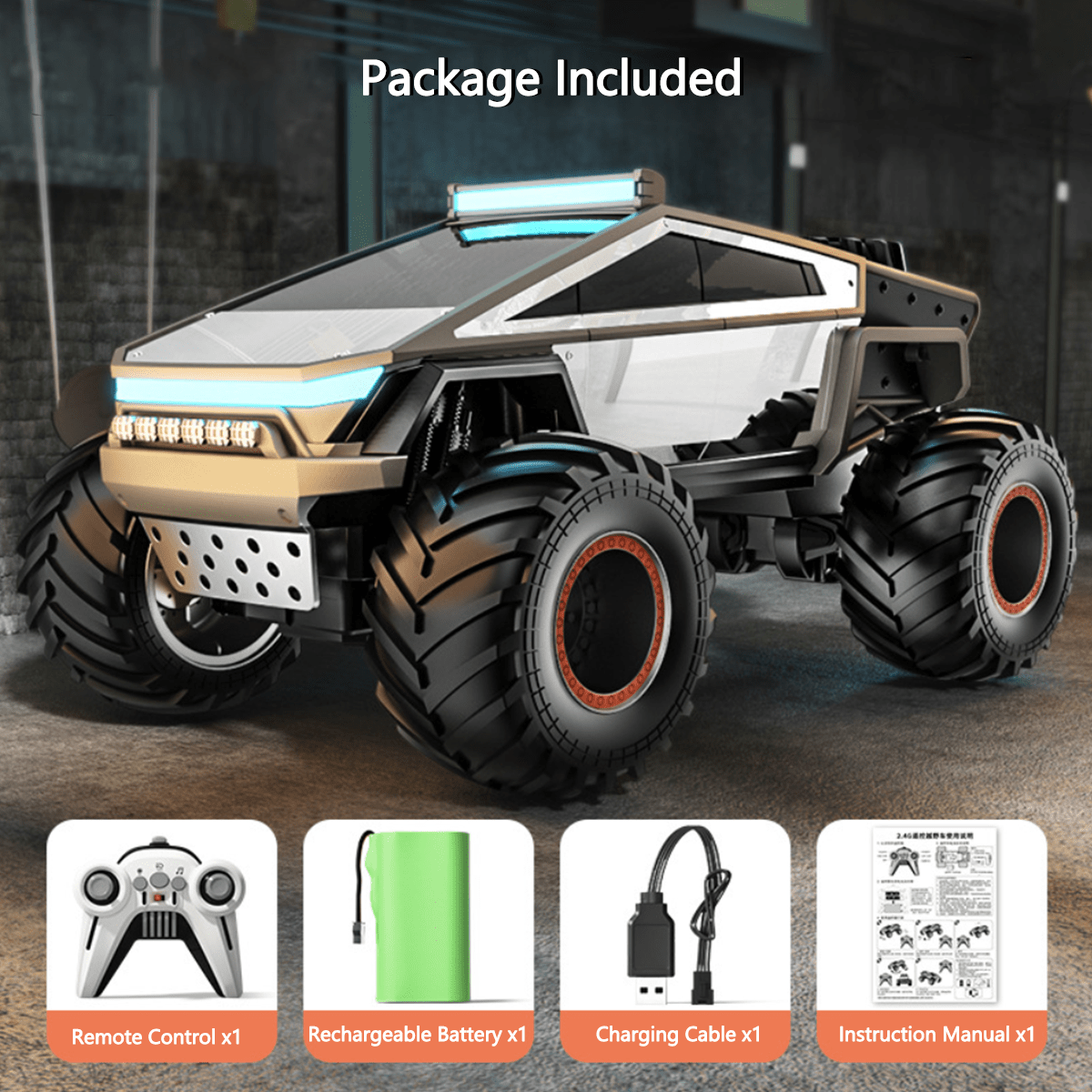 Cybertruck Pickup Truck 1:14 Scale Alloy Remote Control Car - T-Launch