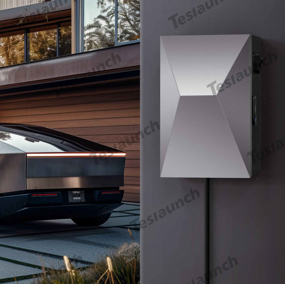 Cybervault 충전 케이스 Tesla Model 3/와/엑스/S - 사이버트럭 스타일 방수 잠금 충전기 정리함