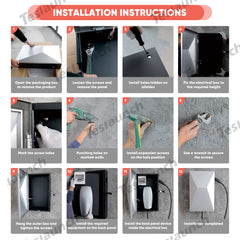 Cybervault 충전 케이스 Tesla Model 3/와/엑스/S - 사이버트럭 스타일 방수 잠금 충전기 정리함