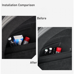 Hátsó csomagtartó oldalsó rendszerező tárolódobozhoz Tesla Model S 2023+