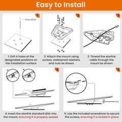 Starlink Gen 3 Dish용 도난 방지 루프 마운트