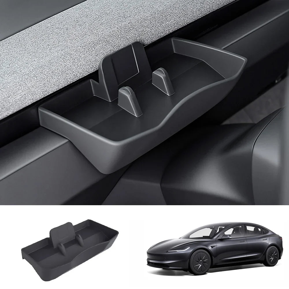 Dashboard Organizer Tray & Multi-Use Holder for Tesla Model 3 Highland Standard 2025+ - T-Launch