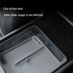 Center Console Storage Box Organizer para Tesla 2024 Model 3 Highland
