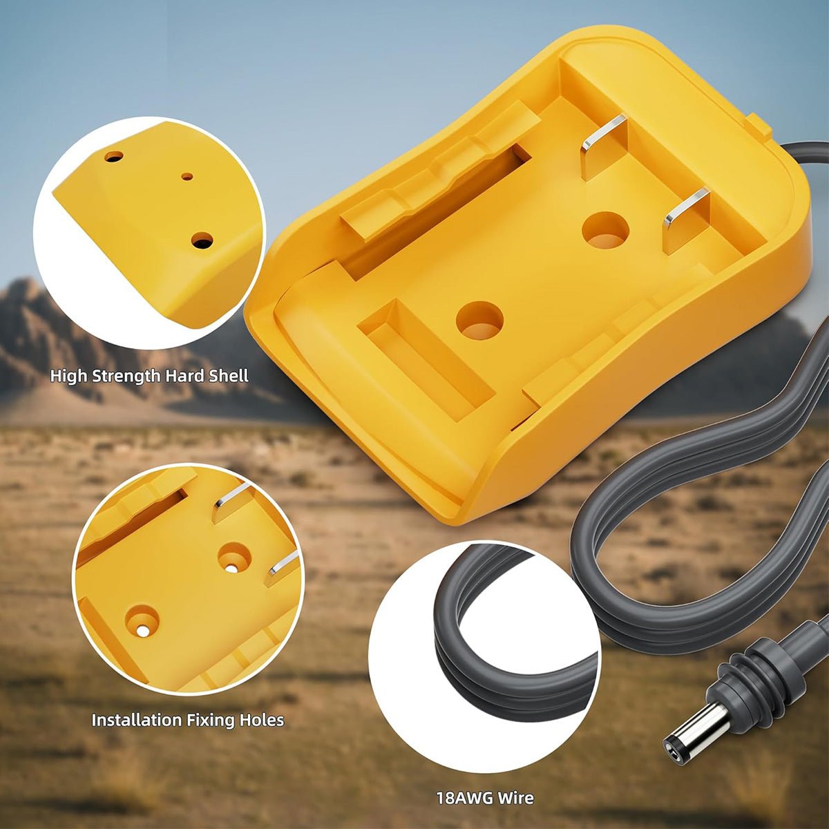 DeWalt Battery Adapter with DC Power Cable for Starlink Mini - T-Launch