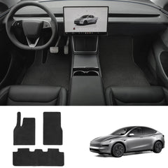 Durable Carpet-Style Floor Mats (3-Piece Set) for Tesla Model Y Juniper 2025+ - T-Launch