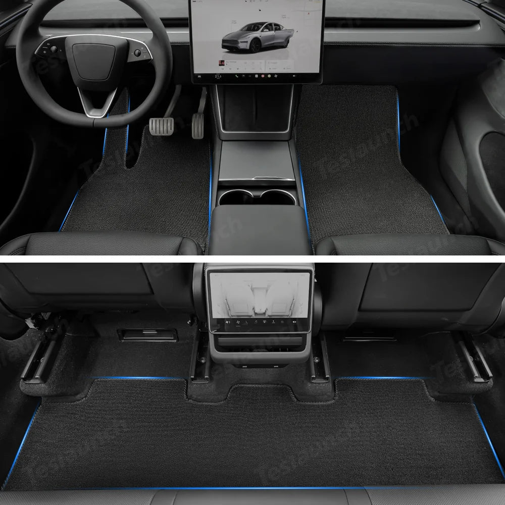 Durable Carpet-Style Floor Mats (3-Piece Set) for Tesla Model Y Juniper 2025+ - T-Launch