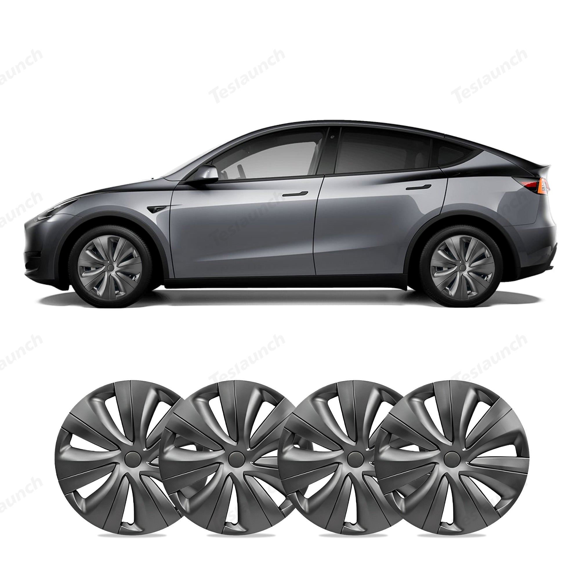 Model Y 19 '' Gemini Wheels Cover Hubcaps Remplacement 4PCS pour Tesla  (2020-2023)