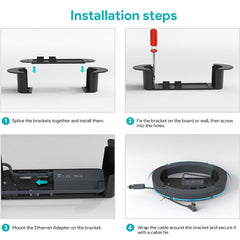 Ethernet Cable Organizer & Caddy Mount for Starlink Gen 3/Gen 2 - T-Launch