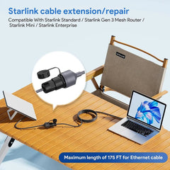 Ethernet RJ45 Adapter Connector for Starlink Gen 3/Mini - T-Launch