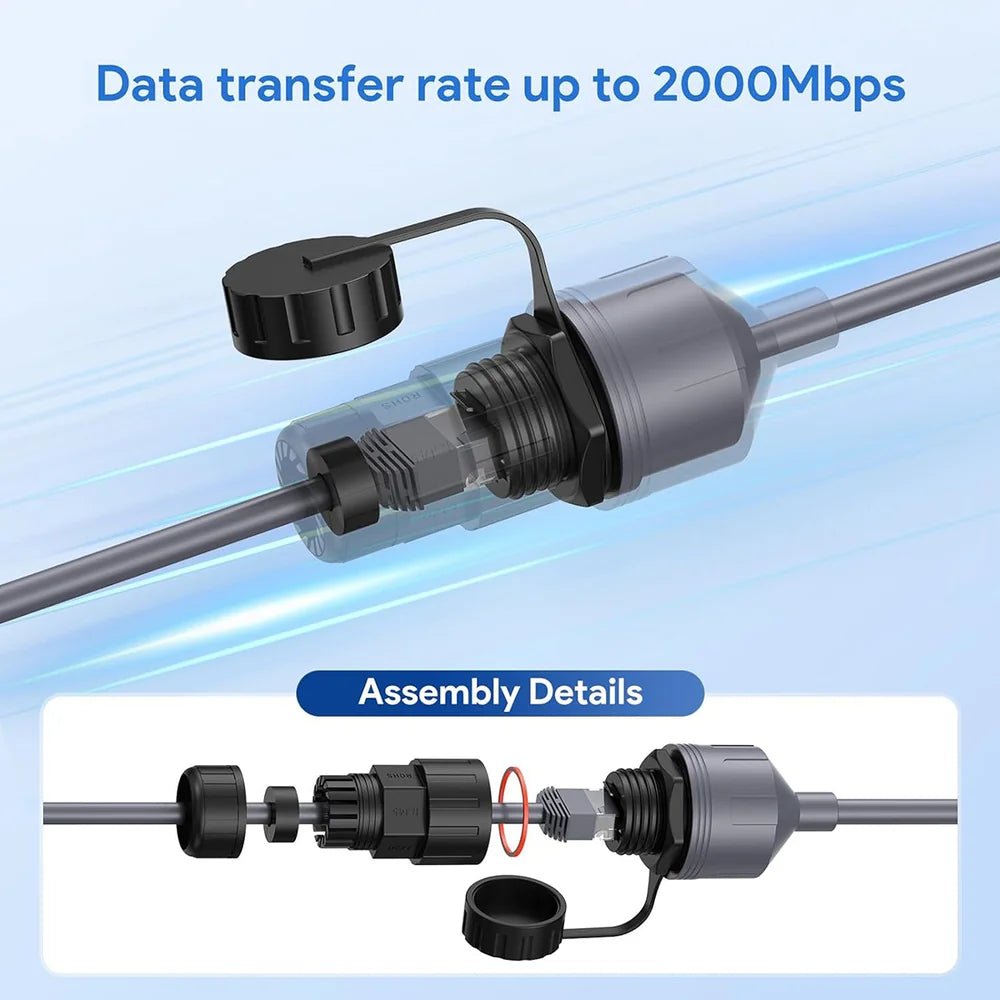 Ethernet RJ45 Adapter Connector for Starlink Gen 3/Mini - T-Launch
