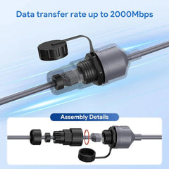 Ethernet RJ45 Adapter Connector for Starlink Gen 3/Mini - T-Launch