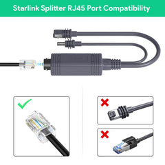Ethernet Splitter & PoE Injector for Starlink Mini – Power & Data via One RJ45 Cable - T-Launch