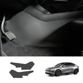 Extended-Length Center Console Side Kick Protection Pads -2-Piece Napa Leather Set for Tesla Model Y Juniper 2025+ - T-Launch