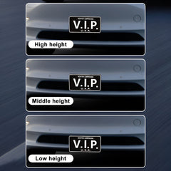 إطار لوحة ترخيص أمامية قابل للتعديل بدون حفر Tesla Model 3/Y (2017-2023)- حامل لوحة ترخيص متحرك، حامل لوحة ترخيص