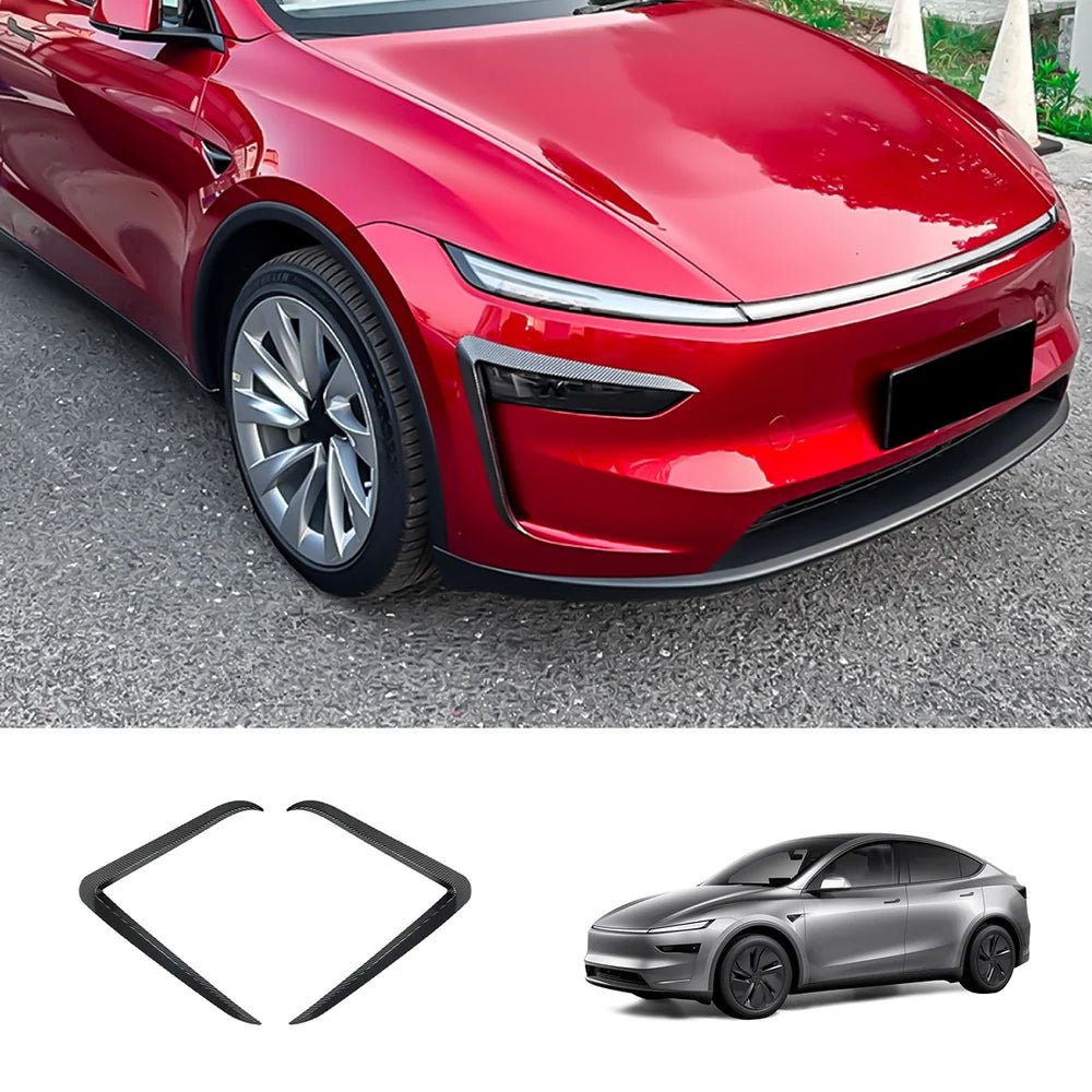 Front Fog Light Canard Trim Covers for Tesla Model Y Juniper 2025+ - T-Launch