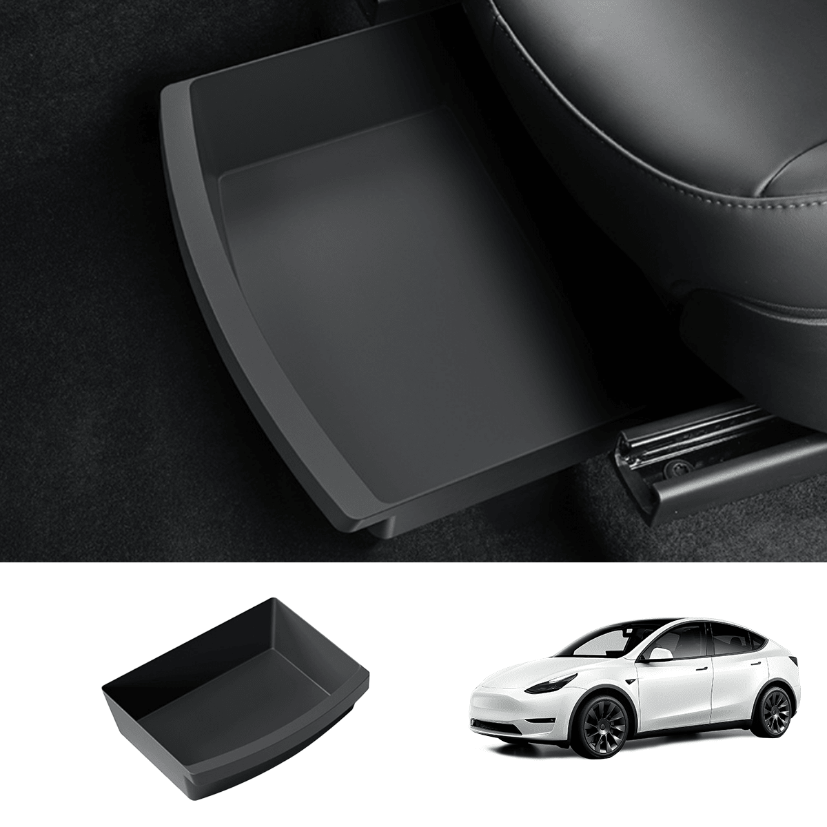 Front Row Under Seat Storage Box for Tesla Model Y 2021+ - T-Launch