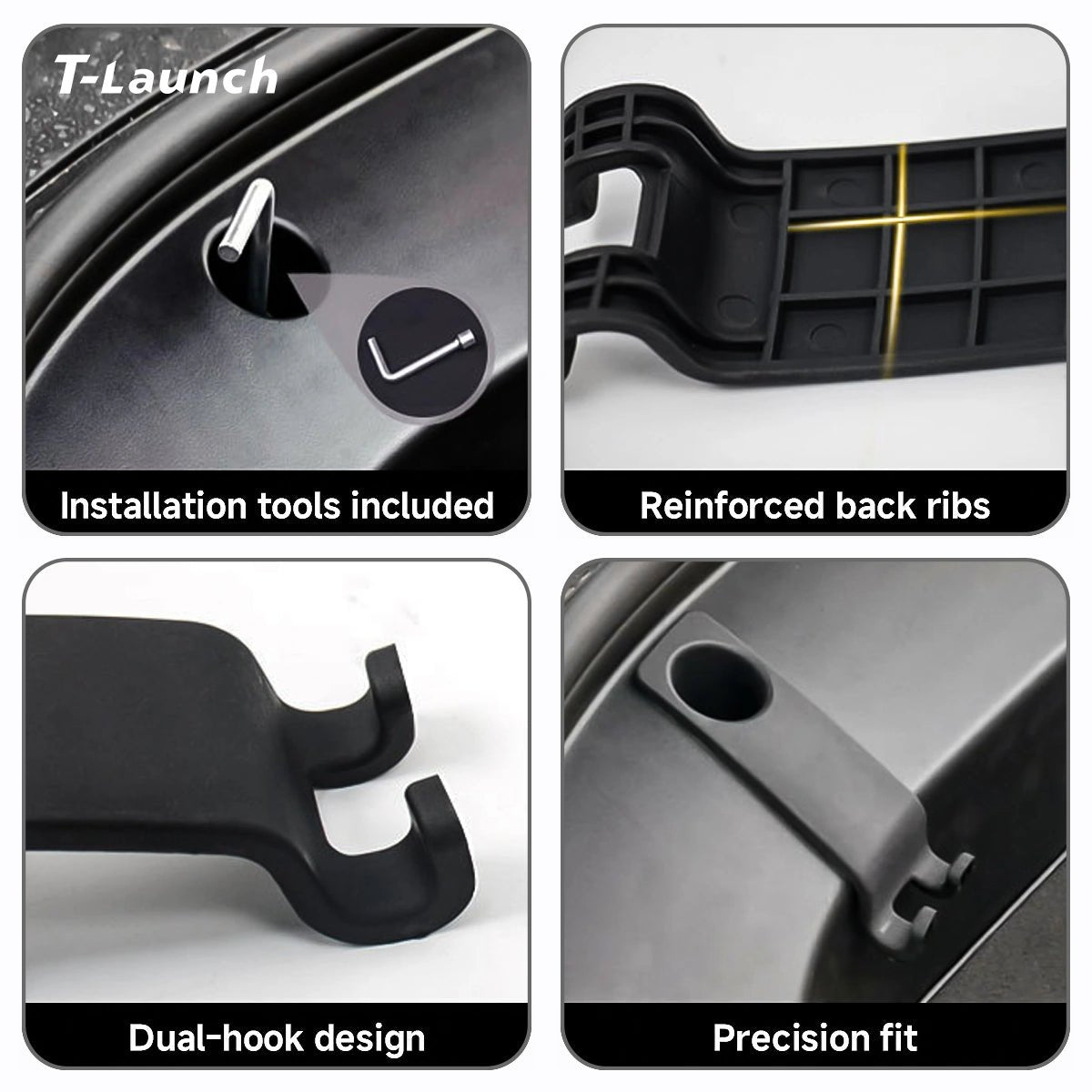 Frunk Bolt Cover & Hook Holding Clips For Tesla Model 3 (2021-2023) - T-Launch