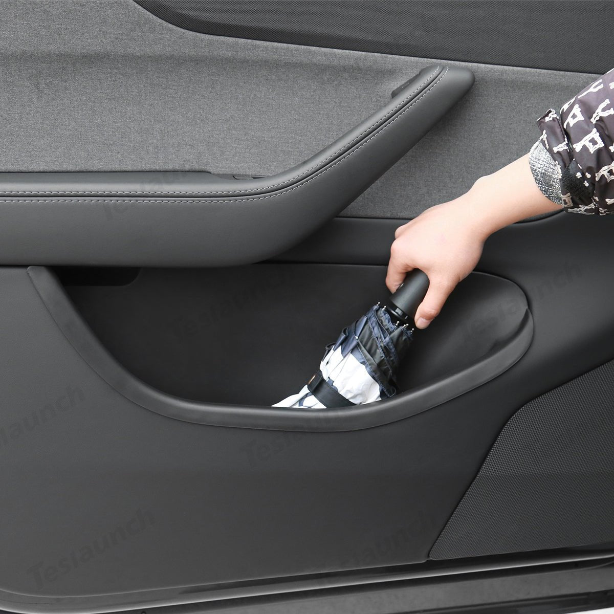 Full-Coverage Door Storage Organizer – Waterproof & Dirt-Resistant for Tesla Model Y Juniper 2025+ - T-Launch