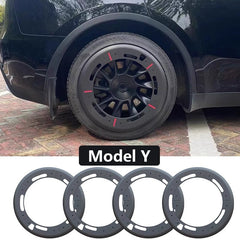 Fully Wrapped Wheel Cover Hubcap for Tesla Model Y 20'' Induction Wheels (4 PCS) - T-Launch
