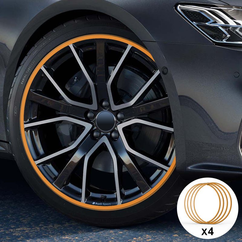 Gold Aluminum Alloy Wheel Rim Protector- Fits All Cars - T-Launch