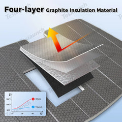 Graphite-Insulated Foldable Front Windshield Sunshade for Tesla Model 3 2017+/ Model Y 2020+ - T-Launch