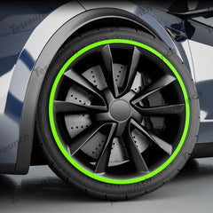 Green Aluminum Alloy Wheel Rim Protector- Fits All Cars - T-Launch