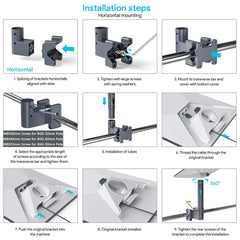 Heavy-Duty Aluminum Alloy Pole Mount for Starlink Mini – For RV, Roof & Ladder - T-Launch