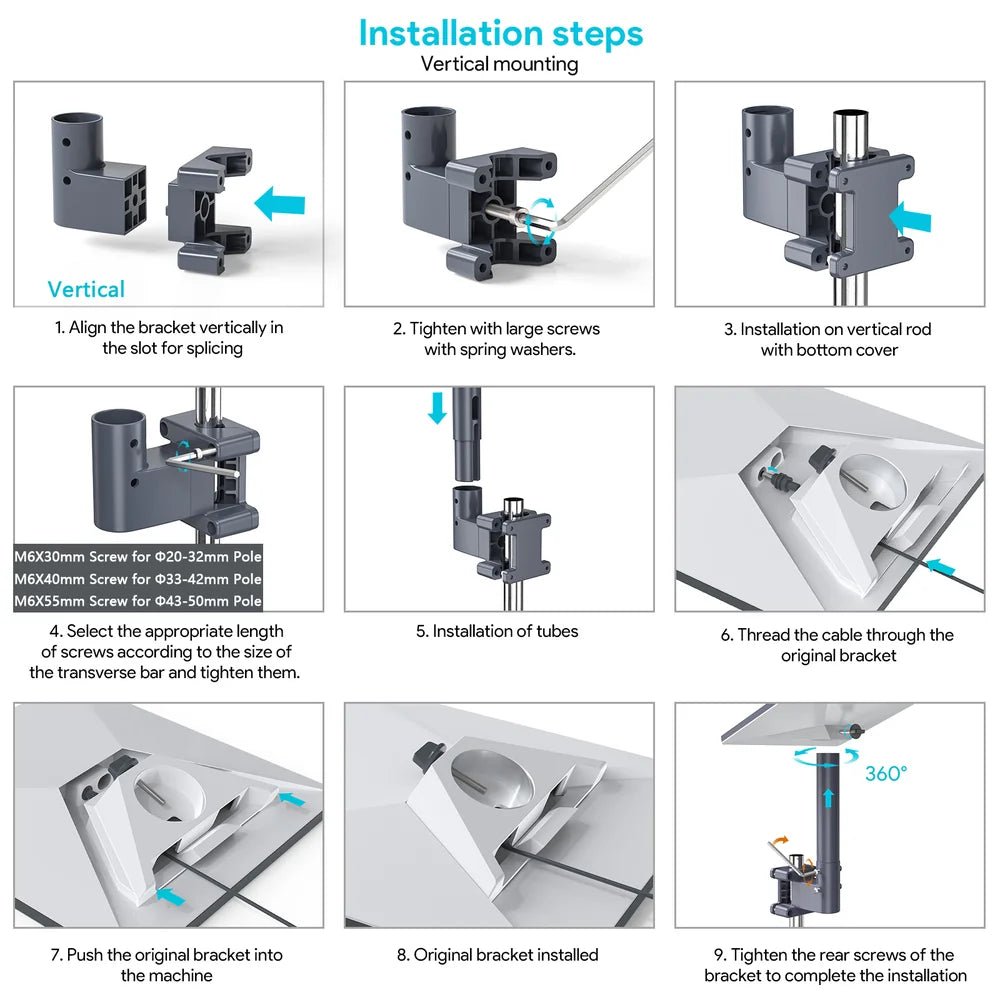 Heavy-Duty Aluminum Alloy Pole Mount for Starlink Mini – For RV, Roof & Ladder - T-Launch
