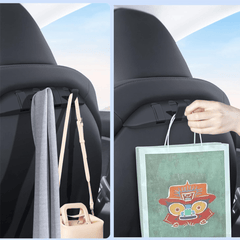 Hidden Foldable Seat Back Hook Bracket for Tesla Model 3/Y - T-Launch