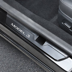 Illuminated Door Sill Protector for Tesla - T-Launch