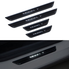 Illuminated Door Sill Protector for Tesla - T-Launch