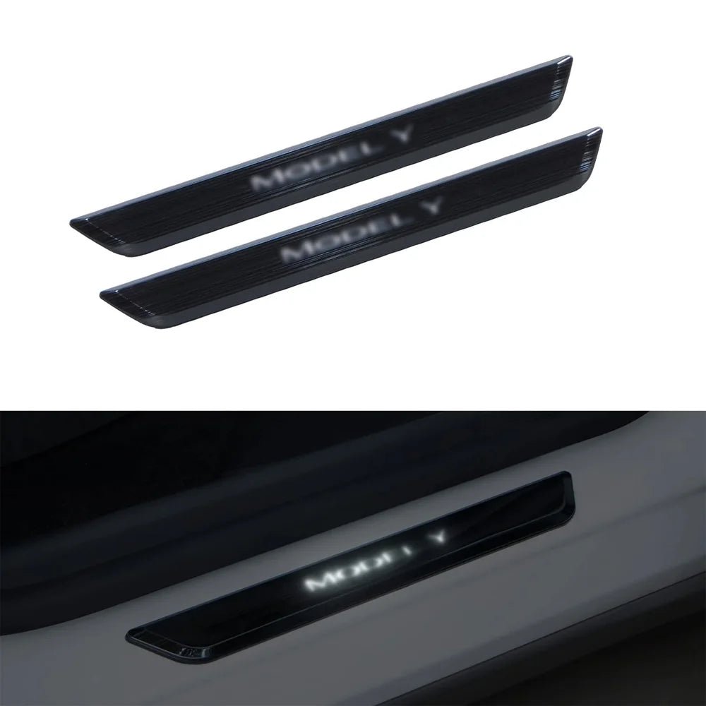 Illuminated Door Sill Protector for Tesla - T-Launch