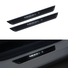 Illuminated Door Sill Protector for Tesla - T-Launch