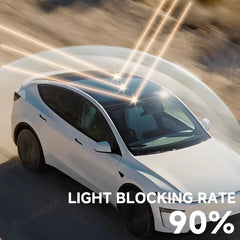 Split Nano Ice Crystal Glass Roof Sunshade for Tesla Model Y L 6-Seater 2026+
