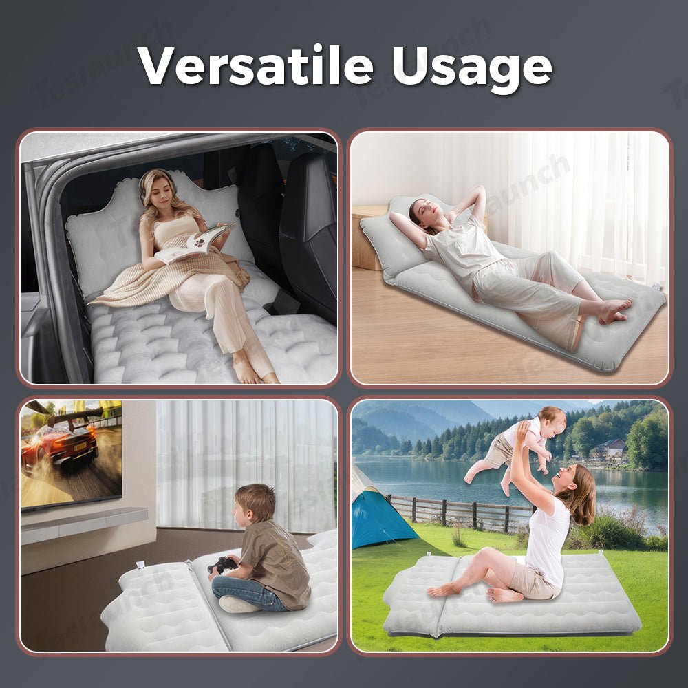 Inflatable Rear Seat Camping Air Mattress for Tesla Cybertruck - T-Launch