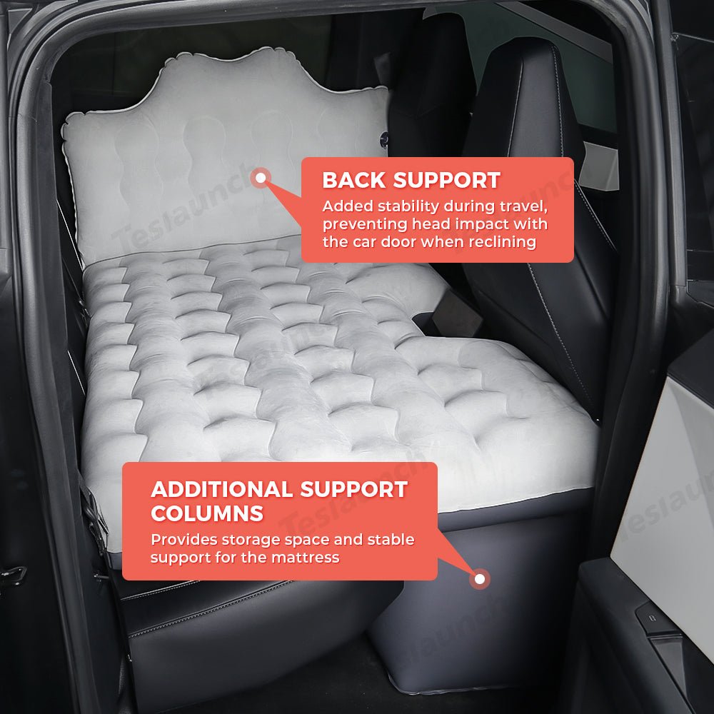 Inflatable Rear Seat Camping Air Mattress for Tesla Cybertruck - T-Launch