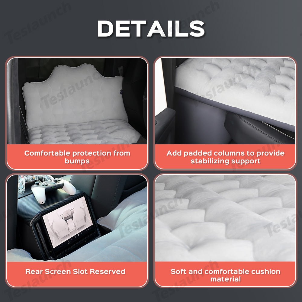 Inflatable Rear Seat Camping Air Mattress for Tesla Cybertruck - T-Launch