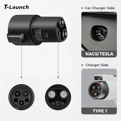 J1772 To Tesla Adapter for Tesla Model 3/Y/S/X/Cybertruck - T-Launch
