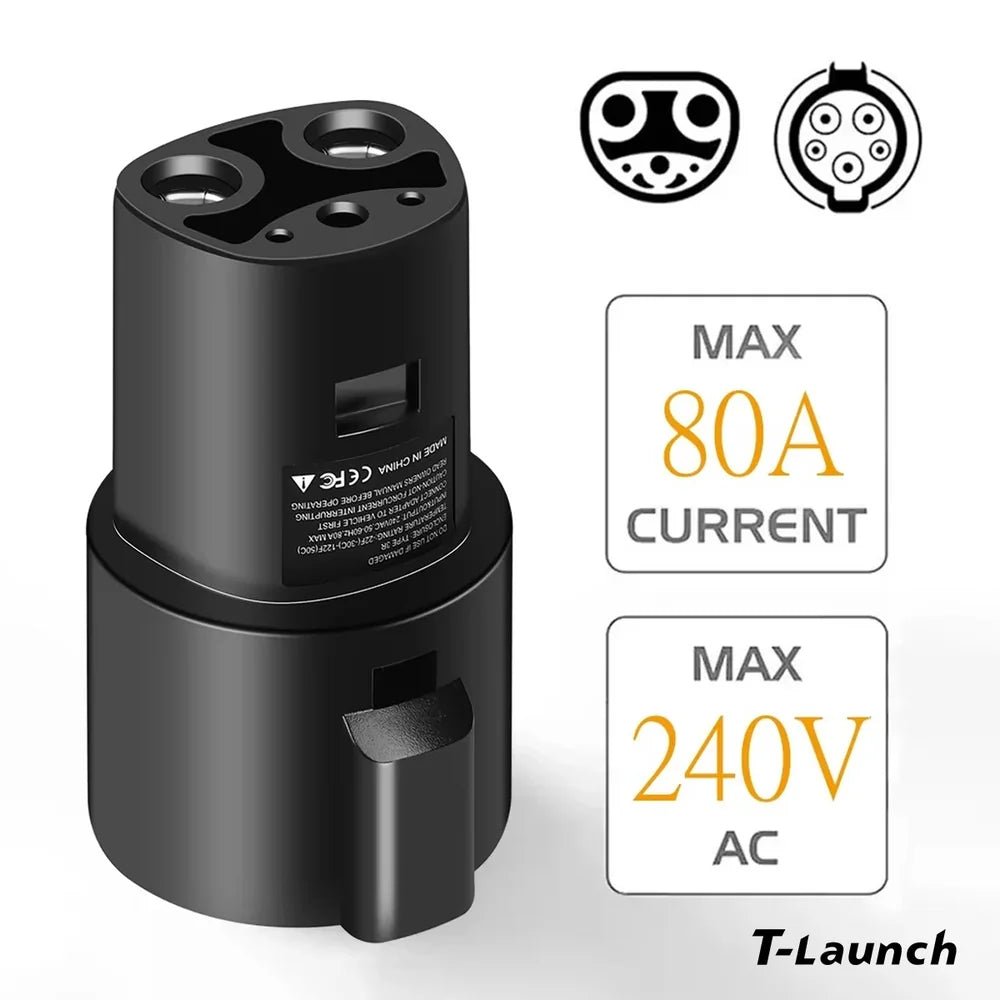 J1772 To Tesla Adapter for Tesla Model 3/Y/S/X/Cybertruck - T-Launch