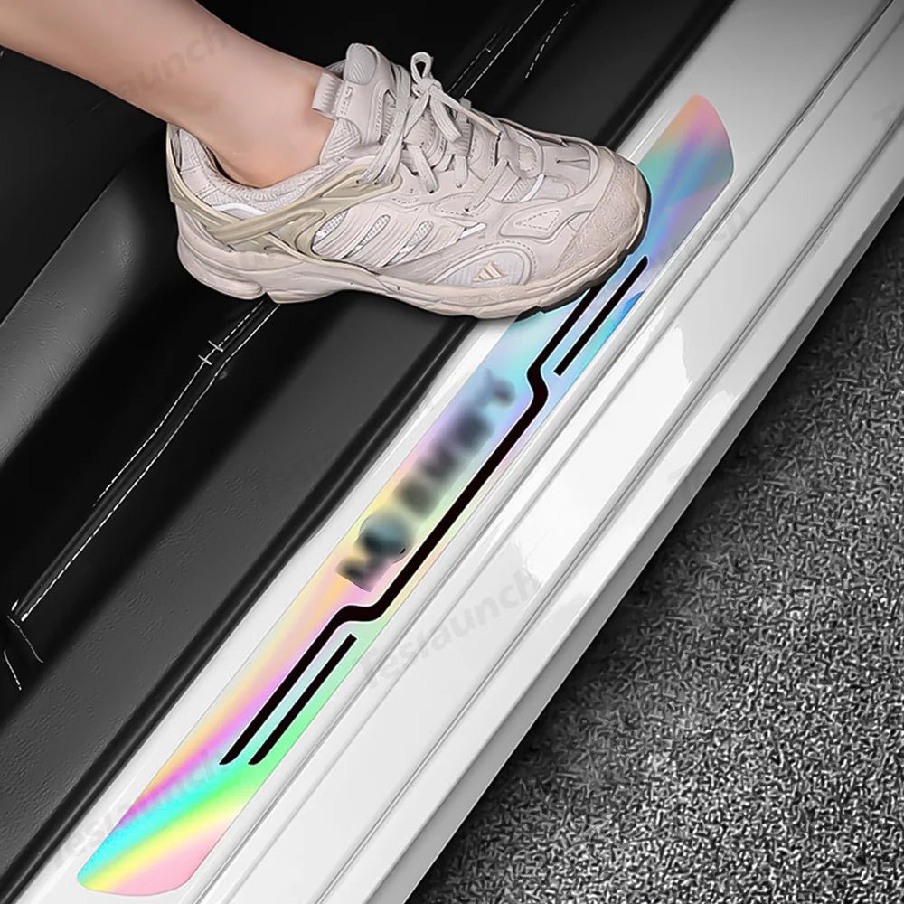 Laser-Effect Door Sill Protector Stickers for Tesla Model Y Juniper 2025+ (4PCS) - T-Launch