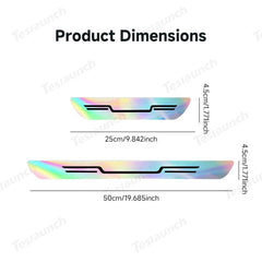 Laser-Effect Door Sill Protector Stickers for Tesla Model Y Juniper 2025+ (4PCS) - T-Launch