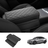 Leather Center Armrest Cover with Side Pockets for Tesla Model Y Juniper 2025+ - T-Launch
