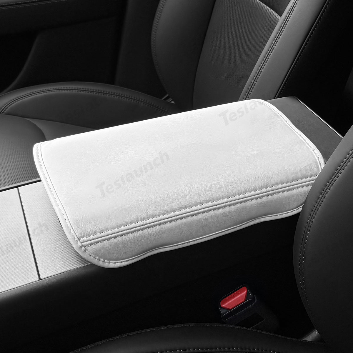 Leather Center Console Armrest Cover for Tesla Model Y Juniper 2025+ - T-Launch