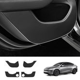 Leather Door Kick Guards for Tesla Model Y Juniper 2025+ / Model 3 Highland 2024+ - T-Launch