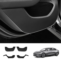 Leather Door Kick Guards for Tesla Model Y Juniper 2025+ / Model 3 Highland 2024+ - T-Launch