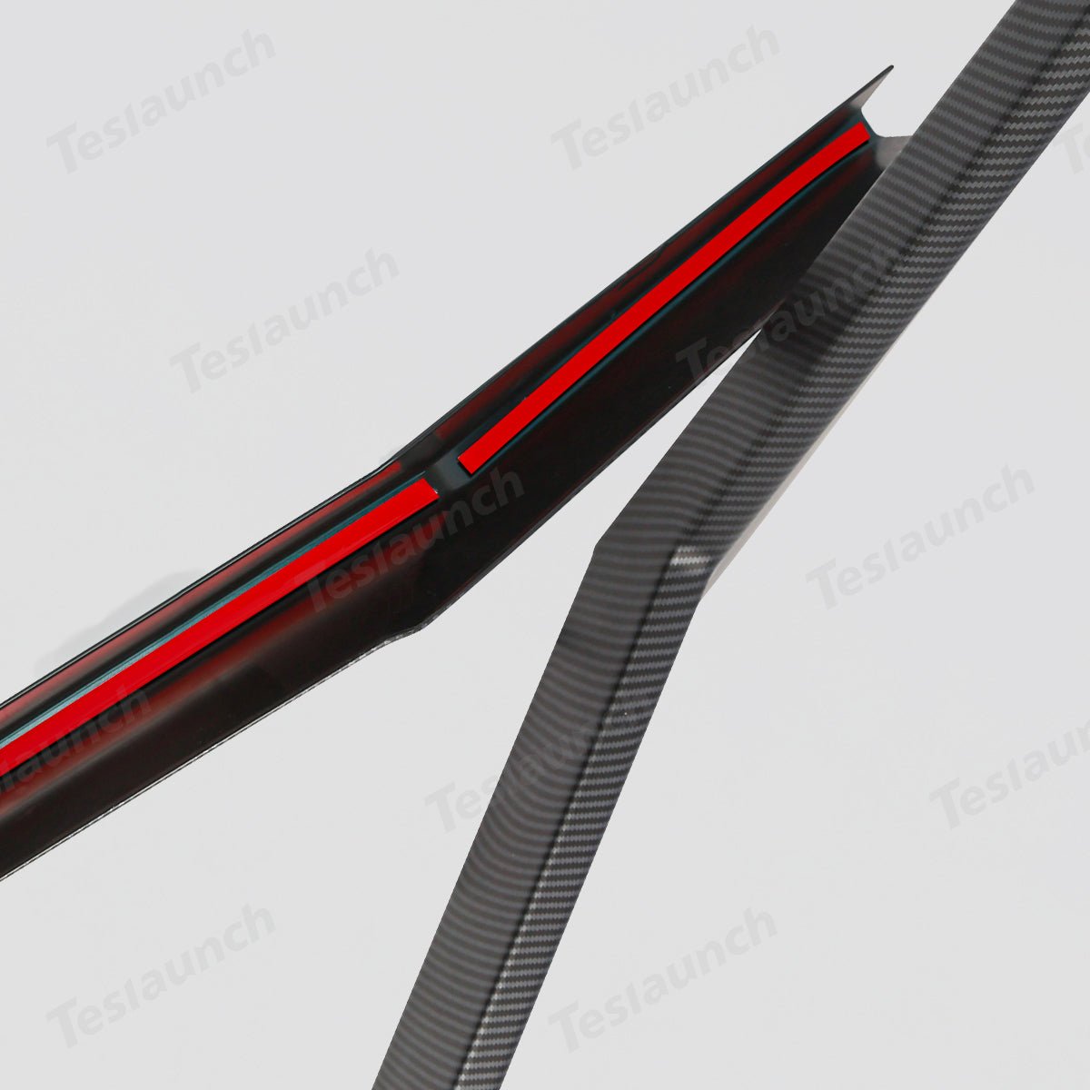 Lower Center Console Side Trim Covers (Carbon Fiber Pattern ABS) for Cybertruck - T-Launch
