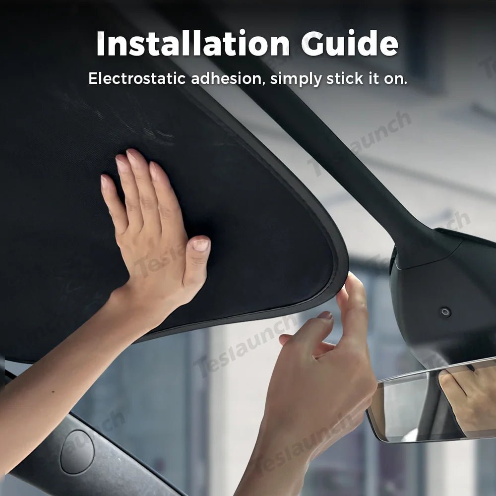 Mesh Electrostatic Adsorption Sunroof Sunshade for Tesla Model X Front Sunroof - T-Launch
