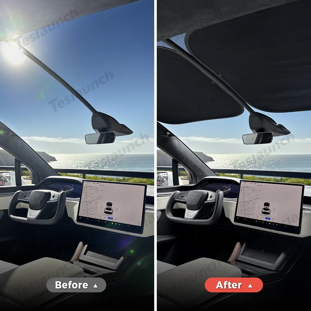 Mesh Electrostatic Adsorption Sunroof Sunshade for Tesla Model X Front Sunroof - T-Launch
