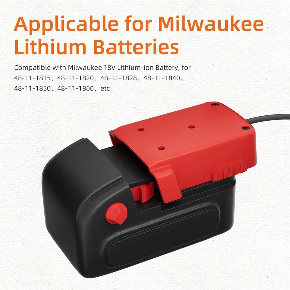 Milwaukee 18V Battery Adapter with DC Power Cable for Starlink Mini - T-Launch